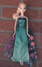 Mattel Disney Frozen Fever festa de aniversário boneca ELSA 12" vestido verde descontinuado comprar usado  Enviando para Brazil