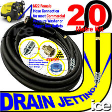 Usado, KIT DE BICO DE MANGUEIRA LIMPADOR A JATO TUBO DE ESGOTO DRENO HD HDS 20m KARCHER PROFESSIONAL comprar usado  Enviando para Brazil