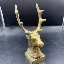 Brass deer head for sale  LISKEARD