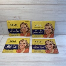 Lote De 4 Década De 1940 Vintage Solo De Seda Redes De Cabelo Castanho Médio água Wave Marcel Dormir Cap comprar usado  Enviando para Brazil