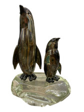 Scultura murano pinguini usato  Torino