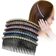 5 peças 24 braçadeira de pente de cabelo dentes para meninas pentes laterais de cabelo de strass, usado comprar usado  Enviando para Brazil