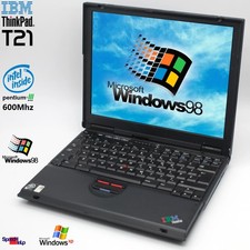 NOTEBOOK IBM THINKPAD T21 INTEL PENTIUM 3 600MHZ  LAPTOP WINDOWS WIN 98 LPT 20GB, usado comprar usado  Enviando para Brazil