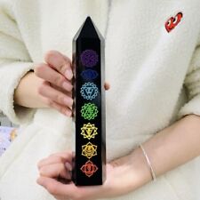 Obelisco de cristal natural Chakela obsidiana quartzo pedra curativa reiki energym 1 peça, usado comprar usado  Enviando para Brazil