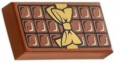 Lego Tile 1x2 Czekolada 3069pb0440 6139435 RedBrown na sprzedaż  PL