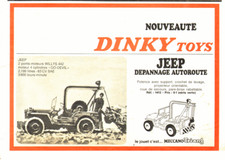 PUB VEHICULE MINIATURE " DINKY TOYS "  JEEP DEPANNAGE AUTOROUTE  1970'S comprar usado  Enviando para Brazil