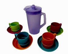 Conjunto de festa infantil Tupperware mini jarro de brinquedo com copos cor pastel novo comprar usado  Enviando para Brazil