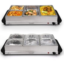 SERVIDOR BUFFET ELÉTRICO TEMPERATURA AJUSTÁVEL AQUECEDOR DE ALIMENTOS 4 COMPARTIMENTOS DE BANDEJA comprar usado  Enviando para Brazil