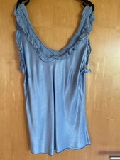 Damentop satin blau gebraucht kaufen  Geldersheim