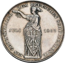 Frankfurt vereinstaler 1862 gebraucht kaufen  München
