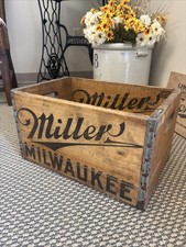 Caixa de cerveja vintage de madeira Miller Brewing Milwaukee Wisconsin comprar usado  Enviando para Brazil