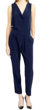 NOVO MACACÃO TRINCHEIRA AZUL MARINHO J.CREW PEÇA ÚNICA CALÇA TAMANHO 12 comprar usado  Enviando para Brazil