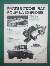 1977 PUB FIAT IVECO BLINDE AMPHIBIE 4X4 FIAT 6614 6616 6640 A FRENCH AD comprar usado  Enviando para Brazil