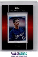 2009 Topps Silk Collection mini quadro de seda Ryan Braun /50 Milwaukee Brewers comprar usado  Enviando para Brazil
