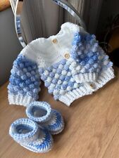 Baby cardigan bootees for sale  ROTHERHAM