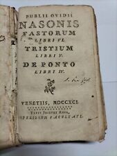 Usado, Ovidio Nasón FASTI TRISTIA EPISTULAE EX PONTO IBIS Venecia Giuseppe Rosa 1791 comprar usado  Enviando para Brazil