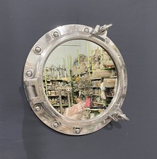Janela de parede redonda de alumínio navio marinho original - vidro espelhado 35 cm, usado comprar usado  Enviando para Brazil