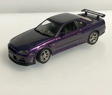 1/43 AUTOart 1999 Nissan Skyline R34 GTR ROXO MEIA-NOITE PERFEITO RARO LINDO comprar usado  Enviando para Brazil