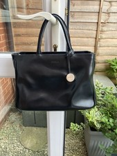 Furla black leather for sale  BEDFORD