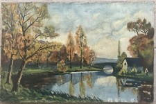 Huile toile ancienne d'occasion  Mantes-la-Jolie