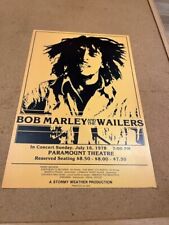 Pôster concerto cartolina teatro Paramount Bob Marley and the Wailers 1978 12x18 comprar usado  Enviando para Brazil