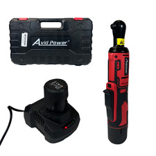 Kit de chave catraca elétrica sem fio AVID POWER 3/8" 12V com 2 baterias e soquete, usado comprar usado  Enviando para Brazil