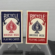 Cartas de baralho tamanho ponte bicicleta vermelho e azul acabamento almofada de ar feito nos EUA comprar usado  Enviando para Brazil