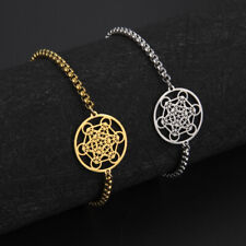 Pulseira de aço inoxidável com berloque cubo de geometria sagrada Arcanjo Metatron comprar usado  Enviando para Brazil