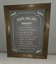 Wooden framed recipe for sale  South Vienna