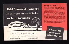 SERVIÇO 1939 - FALLS CITY PONTIAC, LOUISVILLE, KENTUKY - ref 413 comprar usado  Enviando para Brazil