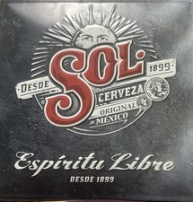 Placa de cerveja original Metal Sol Cerveza “15,5” X “15,5”., usado comprar usado  Enviando para Brazil