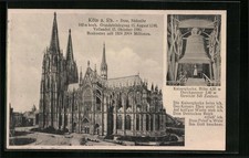 Kolonia, katedra i dzwon cesarski, pocztówka 1914  na sprzedaż  Wysyłka do Poland