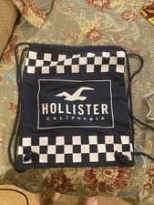 Bolsa de cordão Hollister California unissex azul cinch lisa uma cor praia comprar usado  Enviando para Brazil