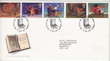 Selos GB capa primeiro dia romances de fantasia infantil, Tolkien etc SHS livro 1998, usado comprar usado  Enviando para Brazil
