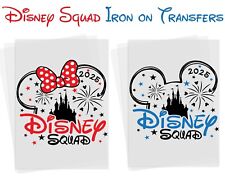 Disney Squad 2025 Iron on T-shirt transferência Mickey Minnie Disneyland viagem de férias comprar usado  Enviando para Brazil