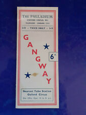 Vintage programme gangway for sale  CANTERBURY