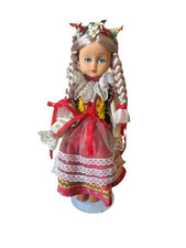 Vintage Polish Folk Art Doll Kraków Poland Krakowianka Kostium 16" na sprzedaż  Wysyłka do Poland