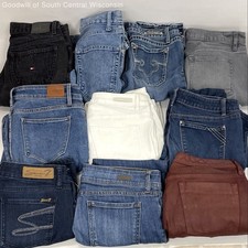 Jeans jeans feminino tamanho M (8-10) marca nome atacado caixa de roupas - 10 peças, usado comprar usado  Enviando para Brazil