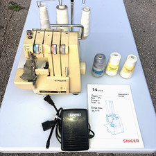 Máquina de costura Singer Serger Ultralock 14U 52A 3 fios testada funcionando, usado comprar usado  Enviando para Brazil