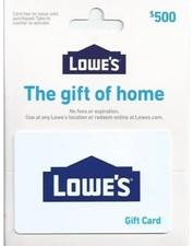 Lowes 500 gift for sale  West Friendship