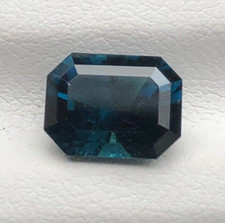 Turmalina indiolita 2,5 ct pedra preciosa solta corte esmeralda pedras preciosas transparentes comprar usado  Enviando para Brazil