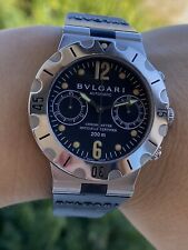 Relógio de mergulho Bvlgari Diagono SCB 38 S cronógrafo mergulhador automático 200M masculino 38mm comprar usado  Enviando para Brazil