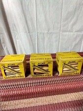 Vintage ACME 3 CAIXAS DE 30 PINOS DE PANOS PLANOS 90 TOTAL MADEIRA DURA NOS comprar usado  Enviando para Brazil
