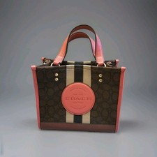 Usado, Conjunto de Bolsa Coach Dempsey Tote 22 em Jacquard Signature com Listras e Patch Coach comprar usado  Enviando para Brazil