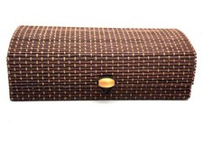 Caixa de bambu e madeira tecida baú armazenamento bugigangas saquinhos de chá tampa aba marrom chocolate comprar usado Caixa de bambu e madeira tecida baú armazenamento bugigangas saquinhos de chá tampa aba marrom chocolate comprar usado  Enviando para Brazil