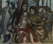 Tableau ancien huile d'occasion  Belleville