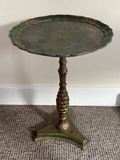 Vintage Florentino Itália Ouro e Verde Tole Ware Pedestal Mesa de Acento Redonda comprar usado  Enviando para Brazil