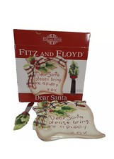 Prato de lanche Fitz And Floyd Dear Santa Bring A Puppy com espalhador novo caixa aberta  comprar usado  Enviando para Brazil