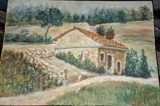 Tableau huile panneau d'occasion  Bardos