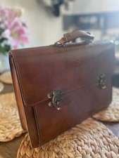 Vintage leather satchel for sale  LONDON